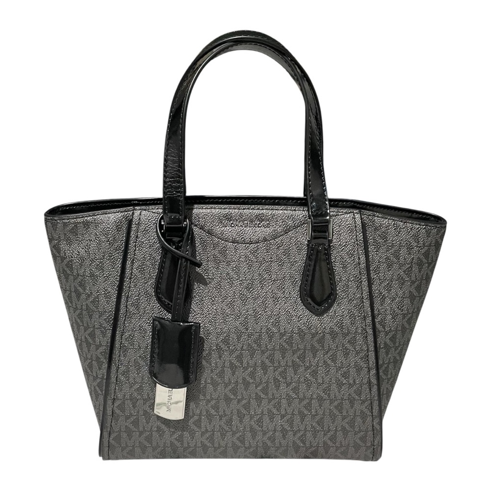 MICHAEL KORS Black Monogram Taryn Small Convertible Tote Crossbody